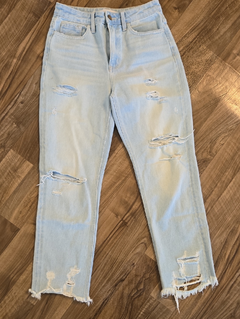 Flying Monkey Light Wash Distressed Boyfriend Jeans